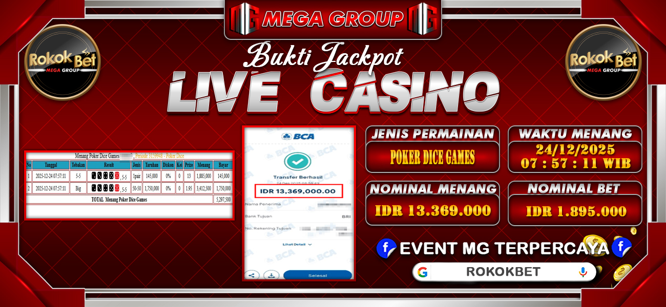 Bukti JP situs Rokokbet hari Rabu, 24 Desember 2025