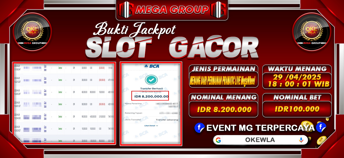Bukti JP situs Okewla hari Rabu, 30 April 2025