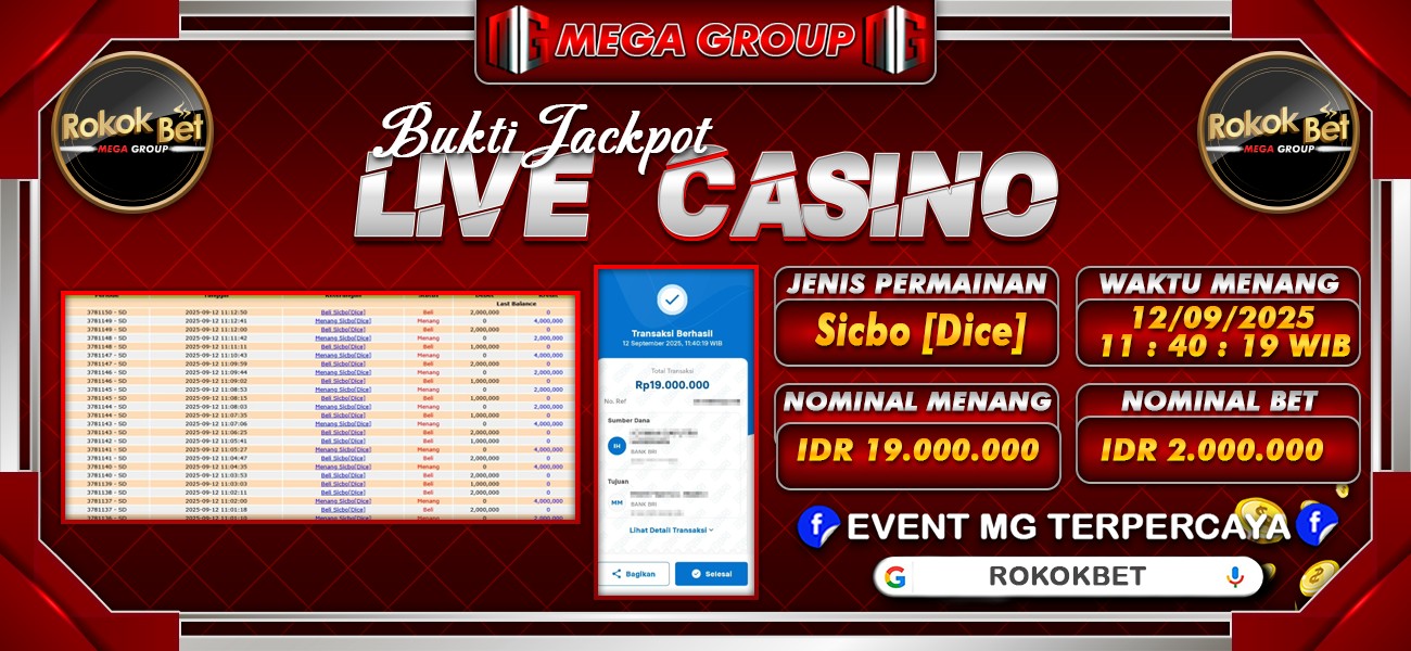 Bukti JP situs Rokokbet hari Jumat, 12 September 2025
