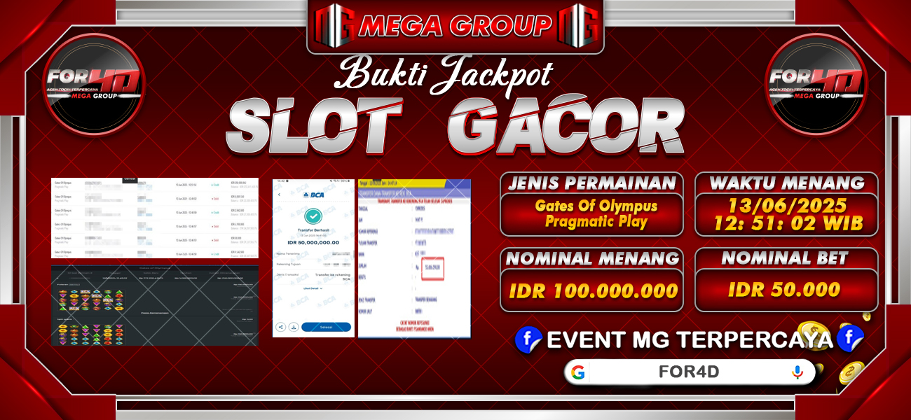 Bukti JP situs For4D hari Sabtu, 14 Juni 2025
